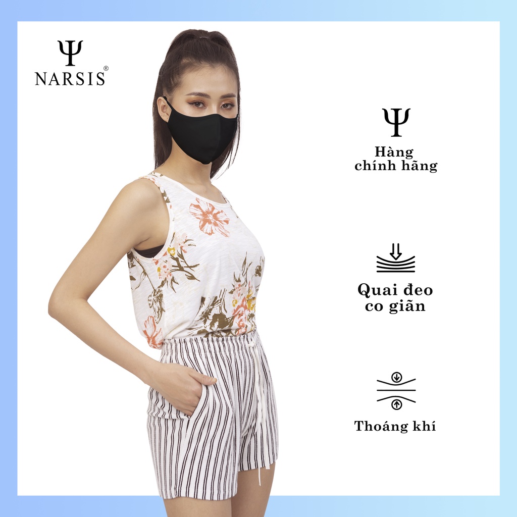 Set 3 chiếc khẩu trang cao cấp Narsis KH0016E chất liệu vải Cotton không bám bụi