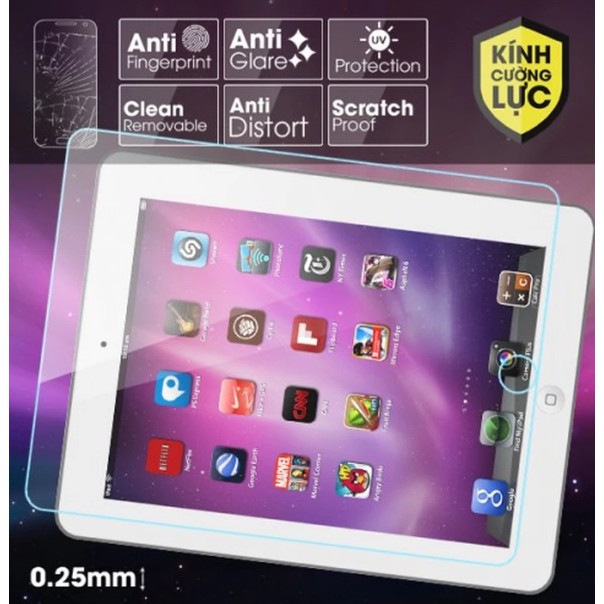 Miếng dán kính cường lực iPad Air 2 ( trong suốt)