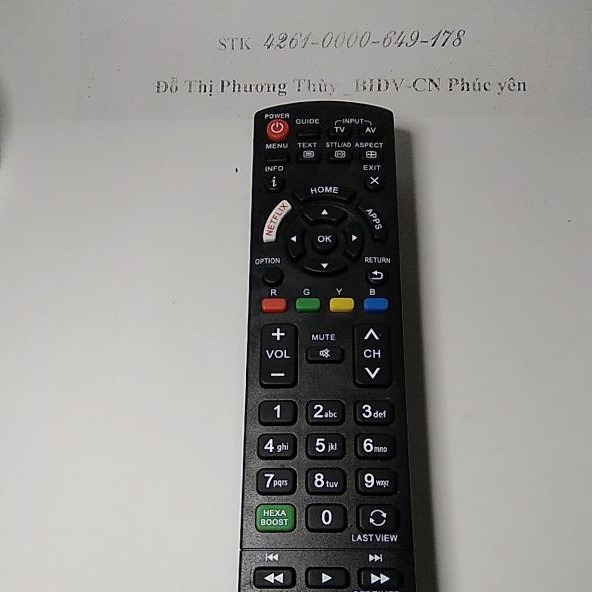 Remote Tivi panasonic (Điều Khiển Tivi LCD Smart Panasonic).