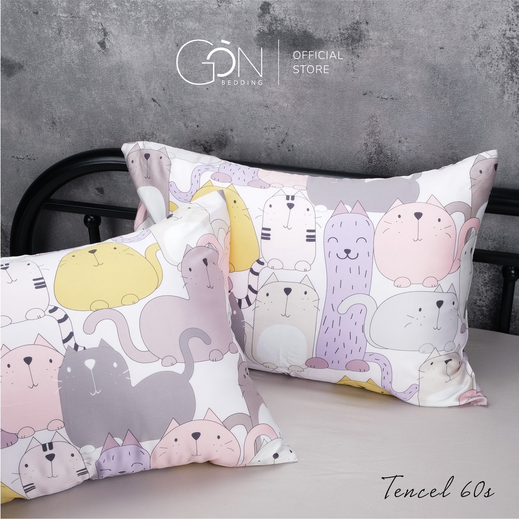 [Nhiều mẫu] 01 Vỏ Gối Nằm Gòn Bedding Lụa Tencel 60s 50x70 cm Họa Tiết