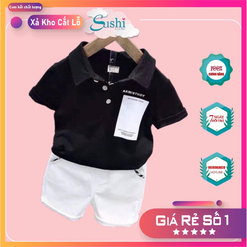 Set Polo quần Jean cho bé trai sành điệu - Cực Cool ngầu