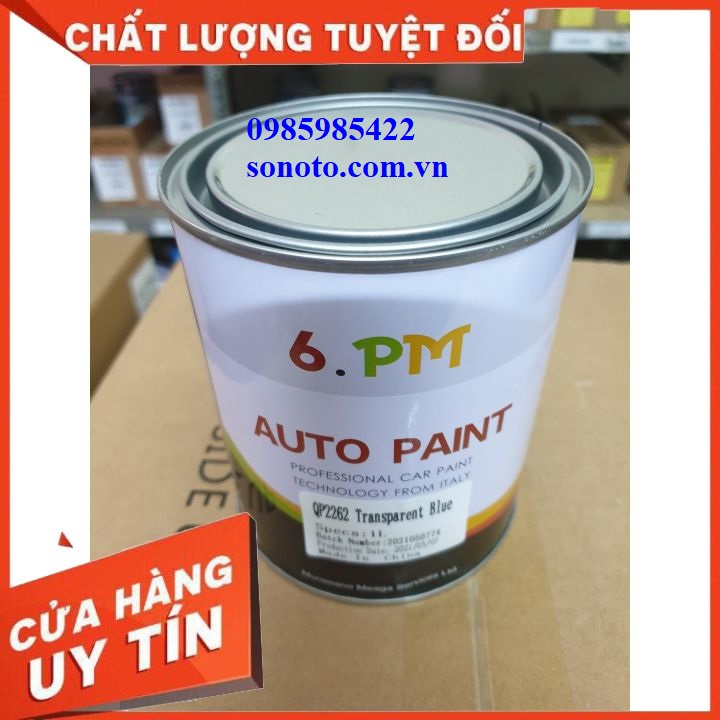 QP2262 Sơn gốc 2K màu xanh dương hãng Autopaint lon 1 Lít ( Sơn oto xe máy )