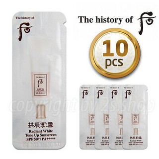 (Combo 50) Gói sample Kem Chống Nắng Dưỡng Trắng Nâng Tone Whoo Radiant White tone up sunscreen