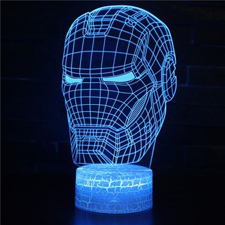 Đèn Ngủ 3D Led siêu anh hùng Marvel & DC Iron Man, Captain, Spider Man, Batman, Hulk,...  | Quà Tặng Độc Đáo