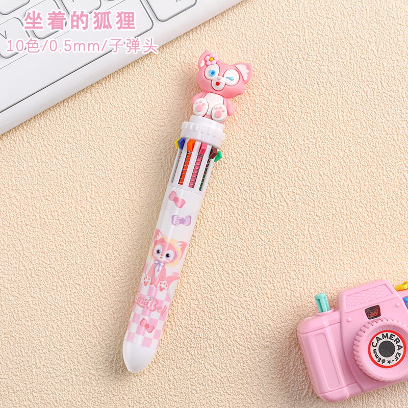 Bút Bi 10 Màu 10 Màu Họa Tiết Hoạt Hình Đa Năng