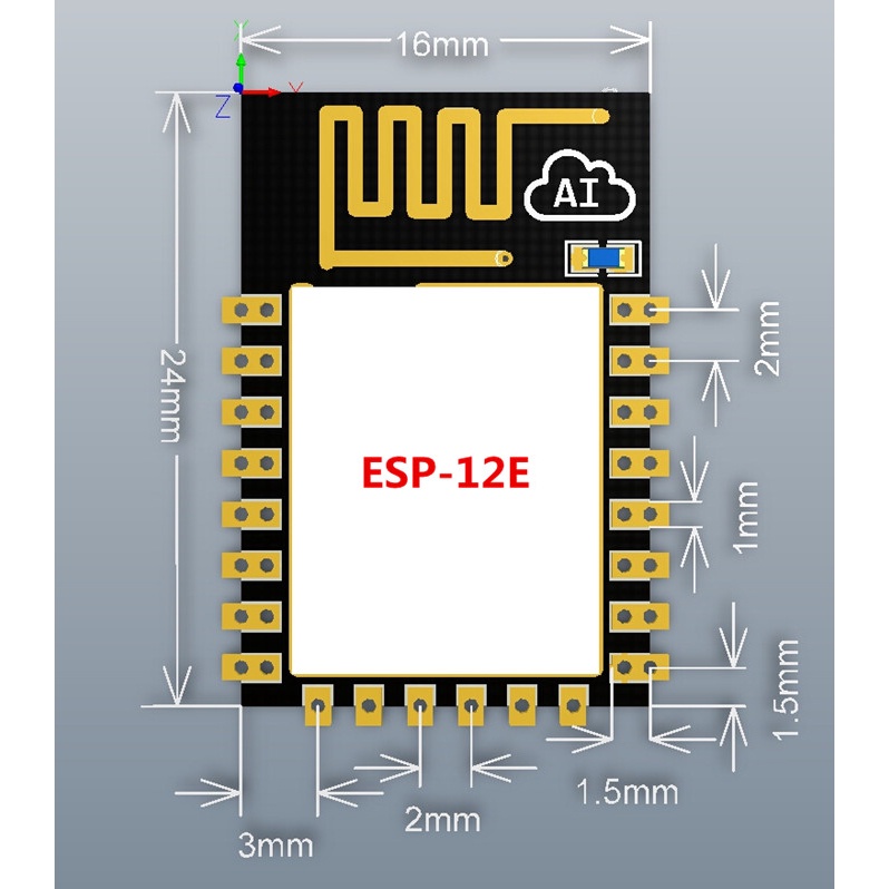 Bảng Mạch Wifi Esp8266 Esp-12E Esp-12F Esp-07 Esp-01 X