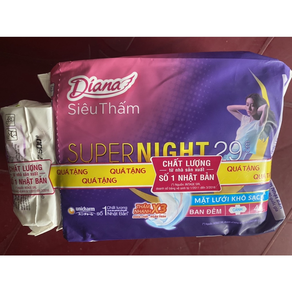 COMBO 2 GÓI BVS DIANA SUPER NIGHT 29CM TẶNG 1 GÓI KK 8