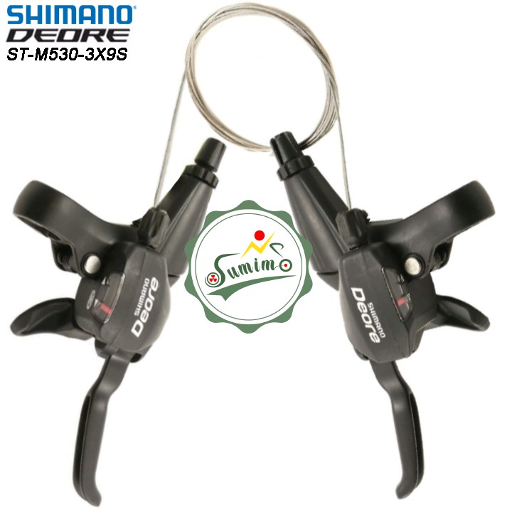 Tay đề xe đạp - Tay bấm xã Shimano Deore ST-M530 3x9 Speed - Chính hãng Japan