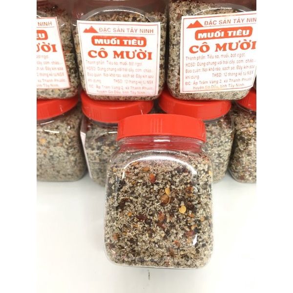 Muối tiêu ngon hảo hạng hũ 100g . Muối tiêu chanh