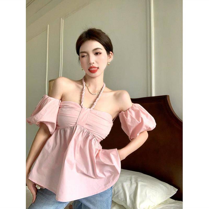 Áo Thun Tay Ngắn Lệch Vai Thời Trang Mùa Hè Quyến Rũ Cho Nữ