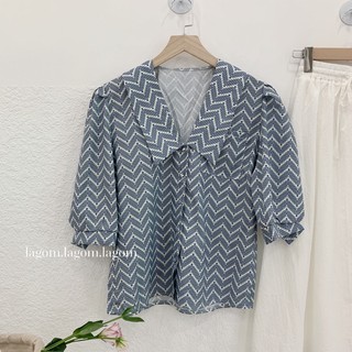[SALE 79k giá bán 250k ] ÁO SƠMI CỔ TIM TAY BỒNG