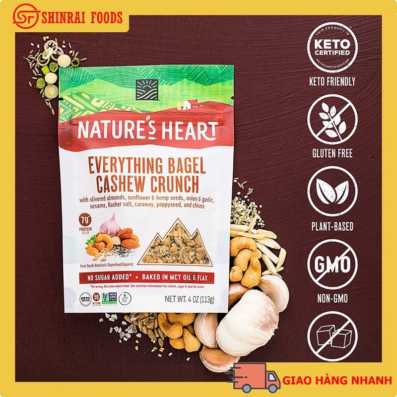 Hạt sấy khô tổng hợp Nature's Heart Mỹ 453g