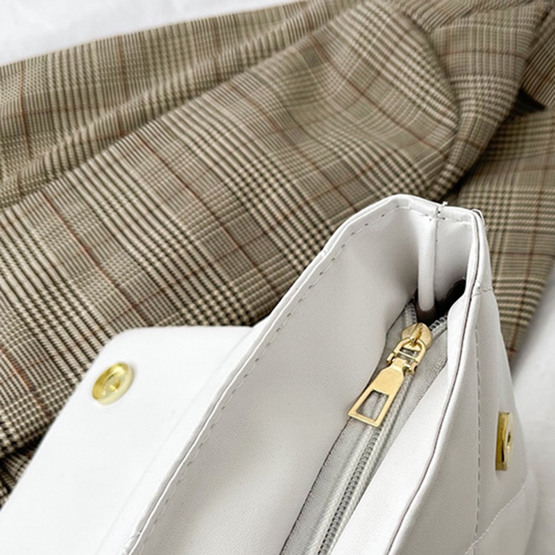 Túi đeo chéo IELGY dáng vuông nhỏ trơn mịn có khóa kéo cho nữ