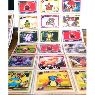 120 thẻ bài pokemon mini 4*6 cm. dạng vỉ.