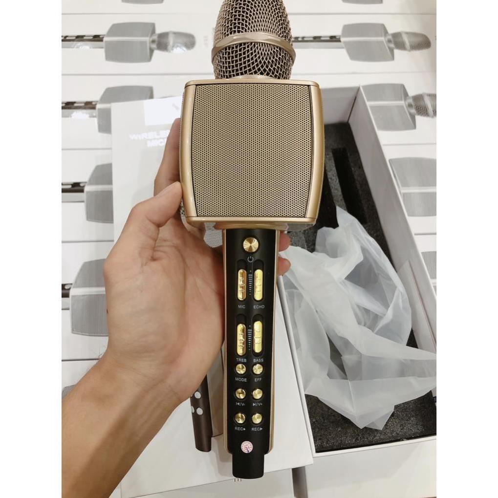 Micro karaoke bluetooth YS-92 JVJ cao cấp, Míc hát cầm tay siêu hay cưc vang pass