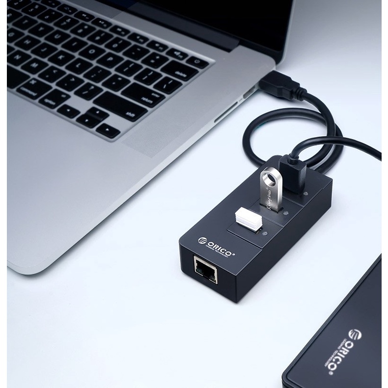 Đầu Chia 3 ổ USB ORICO, Bộ Chia Usb Hub 3 Cổng Usb 3.0 Tích Hợp Cổng Lan, Bộ chia cổng USB, Cổng giao tiếp USB