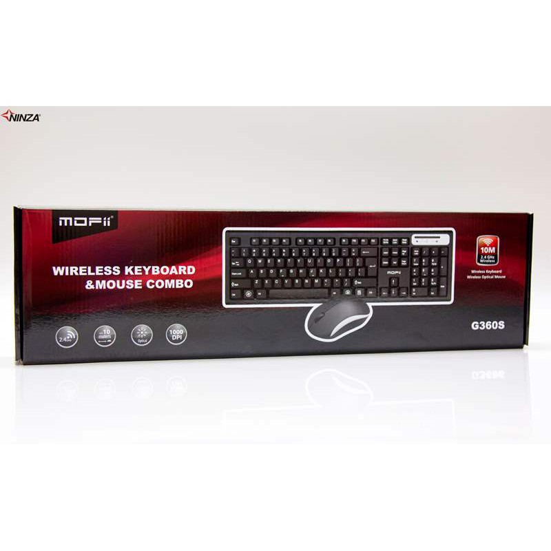 [Mã ELHAMSG giảm 7% đơn 500K] Combo phím chuột không dây Mofii G360S + Tặng pin Alkaline[] | BigBuy360 - bigbuy360.vn