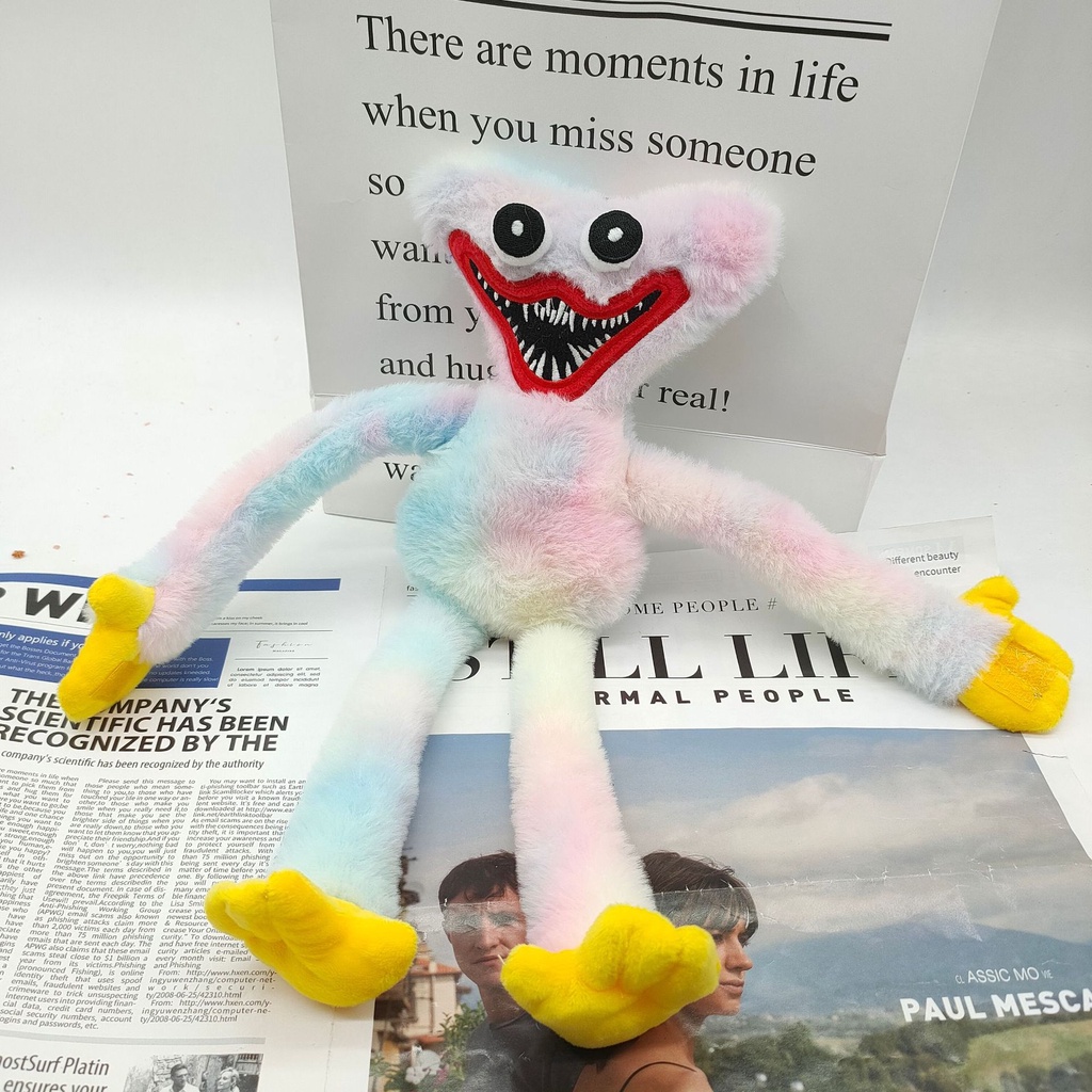 Đồ chơi nhồi bông hình nhân vật Huggy Wuggy trong Poppy Playtime kích thước 100cm thích hợp làm quà cho trẻ em