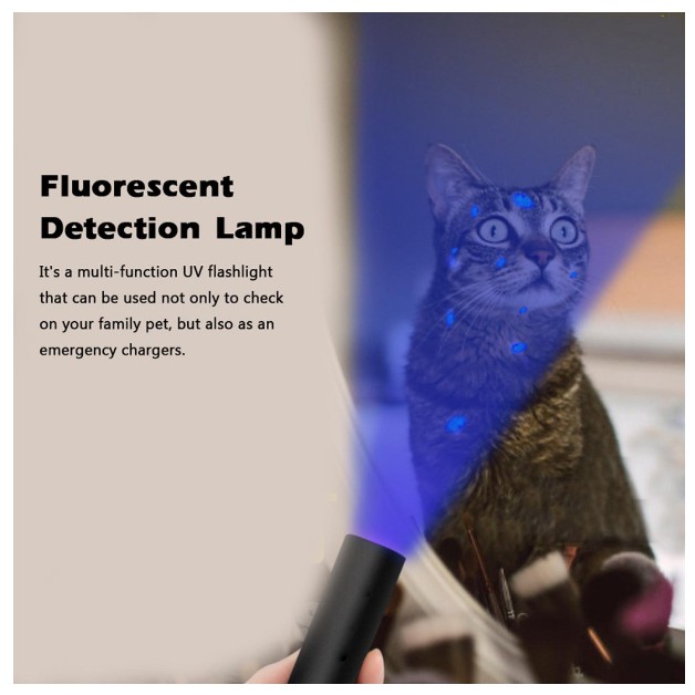 Đèn Led UV 5W-365nm đa dụng kiêm pin dự phòng (D02)