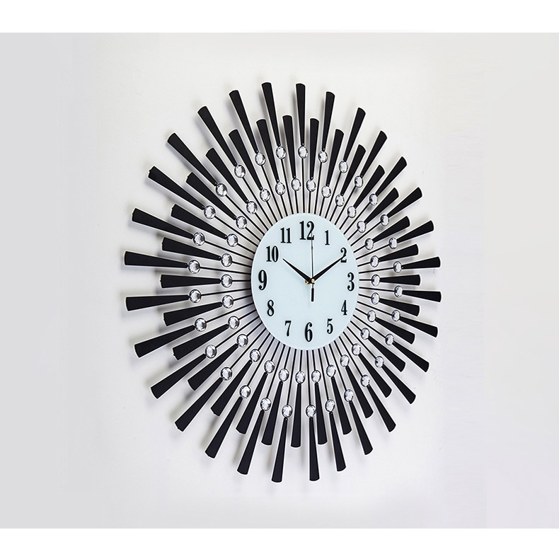 Đồng hồ Decor Treo Tường Trang Trí Phòng Khách, Phòng Ngủ Đẹp Mặt Trời Toả Nắng KD886