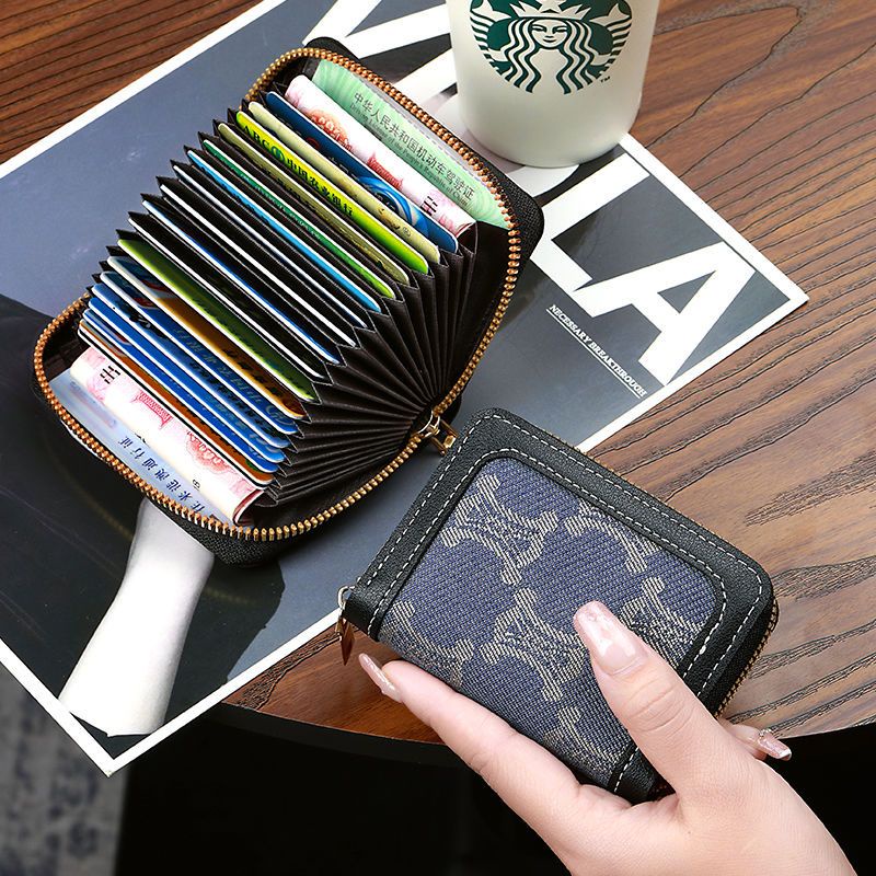 Ví Đựng Thẻ ID / Tiền Xu Chống Khử Từ Phong Cách Retro Cho Nam Và Nữ