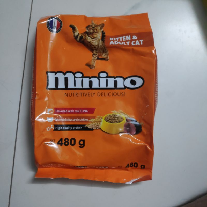 Minino thức ăn hạt khô cho mèo cá ngừ 480g 500g