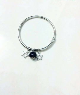 Combo 10 vòng kiềng gắn charm xi bạc