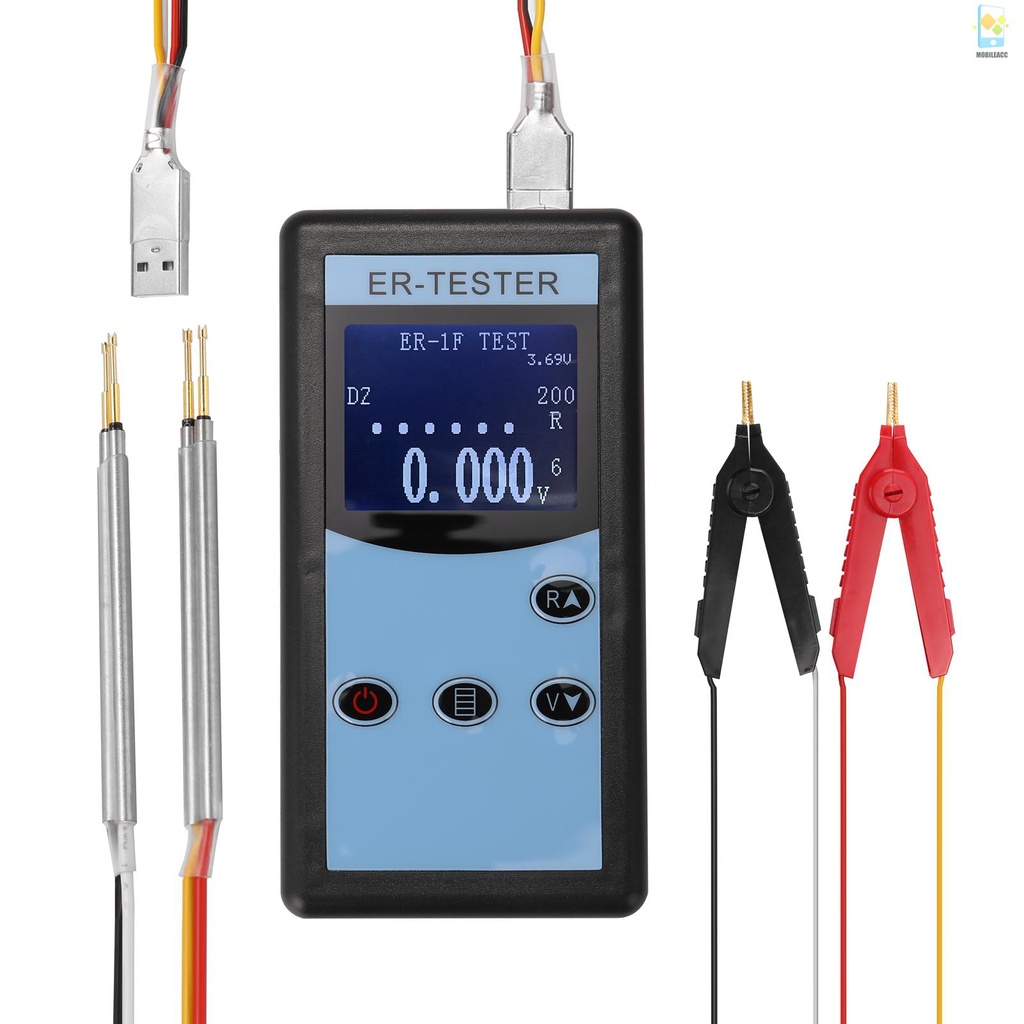 Dụng Cụ Kiểm Tra Điện Áp Pin Lithium Cầm Tay 0.01mΩ~200Ω