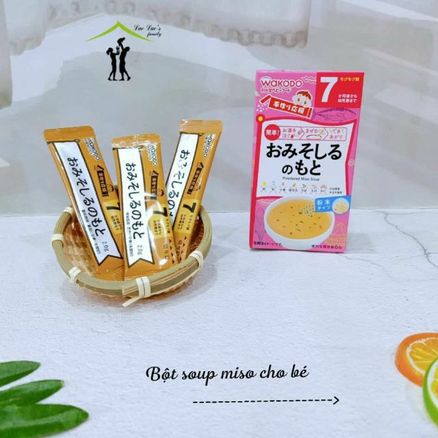 [Wakodo] Bột soup miso cho bé 7m+