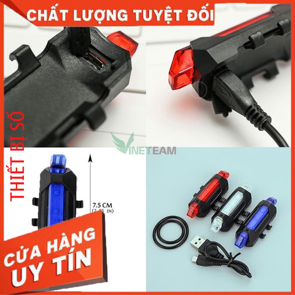 Đèn báo hiệu gắn đuôi xe đạp 5 bóng LED có cổng sạc USB Colorful -dc4279
