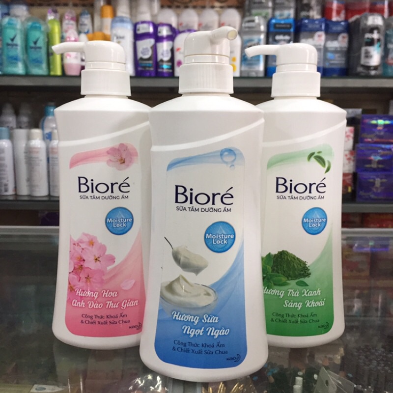 Sữa tắm dưỡng ẩm Biore 530g (đủ hương)