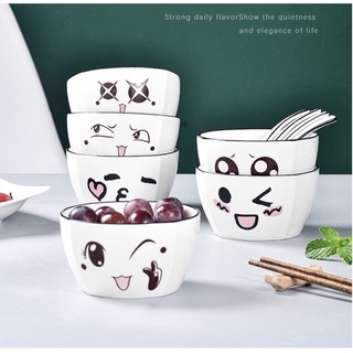 Bát sứ hình Emoji dễ thương kèm thìa