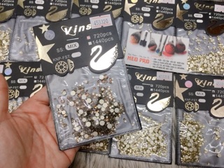 Đá gắn móng tay chân  mix size đủ màu