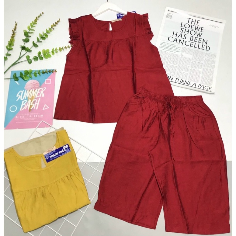 ĐỒ BỘ VẢI TƠ GÂN MÁT