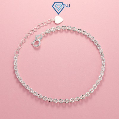 Lắc tay nữ bạc ý sợi nhỏ xinh xắn phong cách thời trang đơn giản, có tim chờ điều chỉnh LTN0224 Trang Sức TNJ