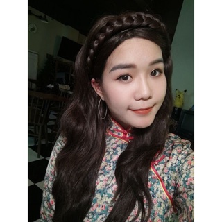 Bờm tóc tết sang chảnh bản kép 4cm