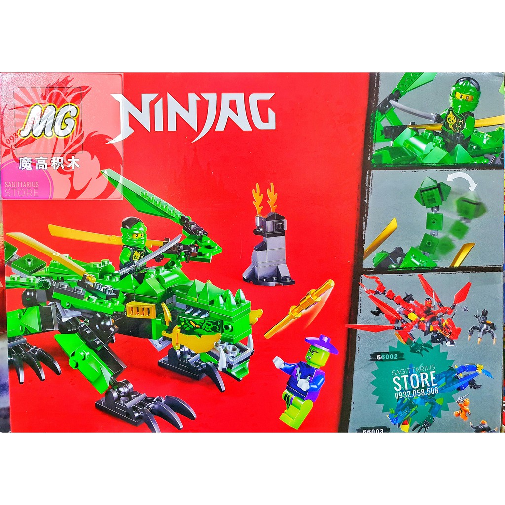 LEGO Lắp Ráp Rồng Bay NinjaGo 66001 - Xanh Lá