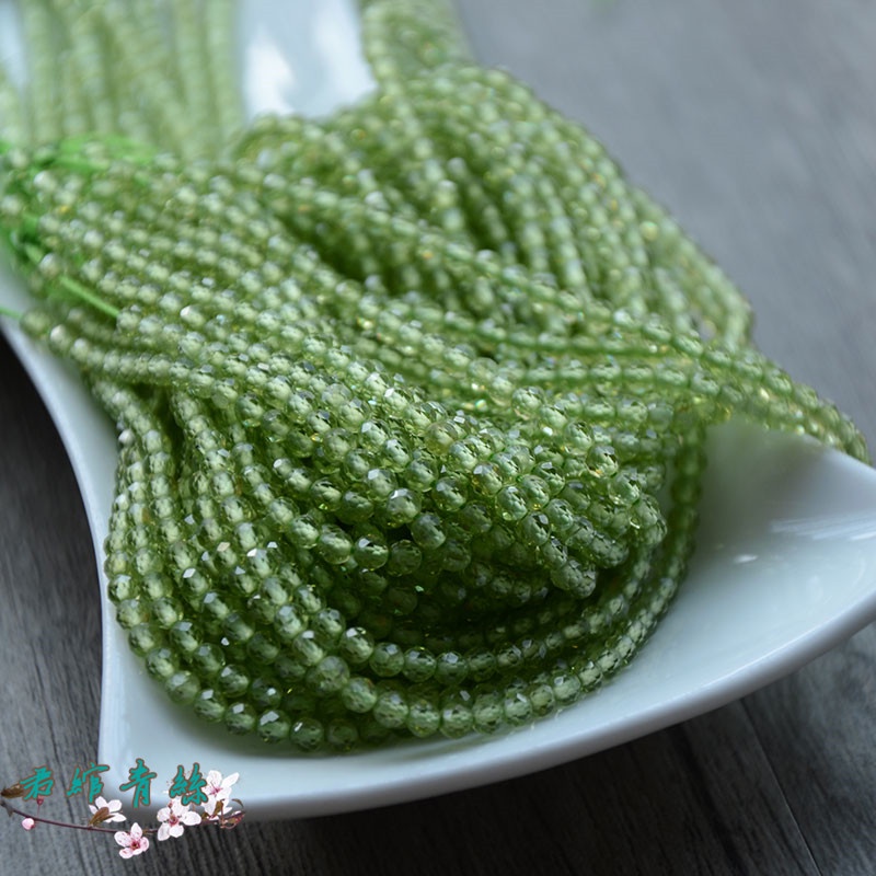 Chuỗi Hạt Pha Lê Ô Liu Tự Nhiên 3MM Dùng Làm Trang Sức Thủ Công