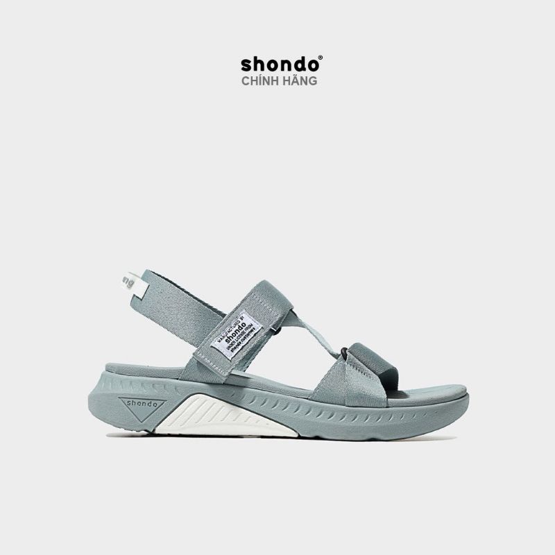 SHONDO | Sandals Shondo F7 Racing đế xám phối trắng quai xám F7R2121