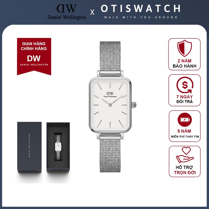 Đồng Hồ Nữ Daniel Wellington Quadro Pressed Sterling DW Chính Hãng - OtisWatch