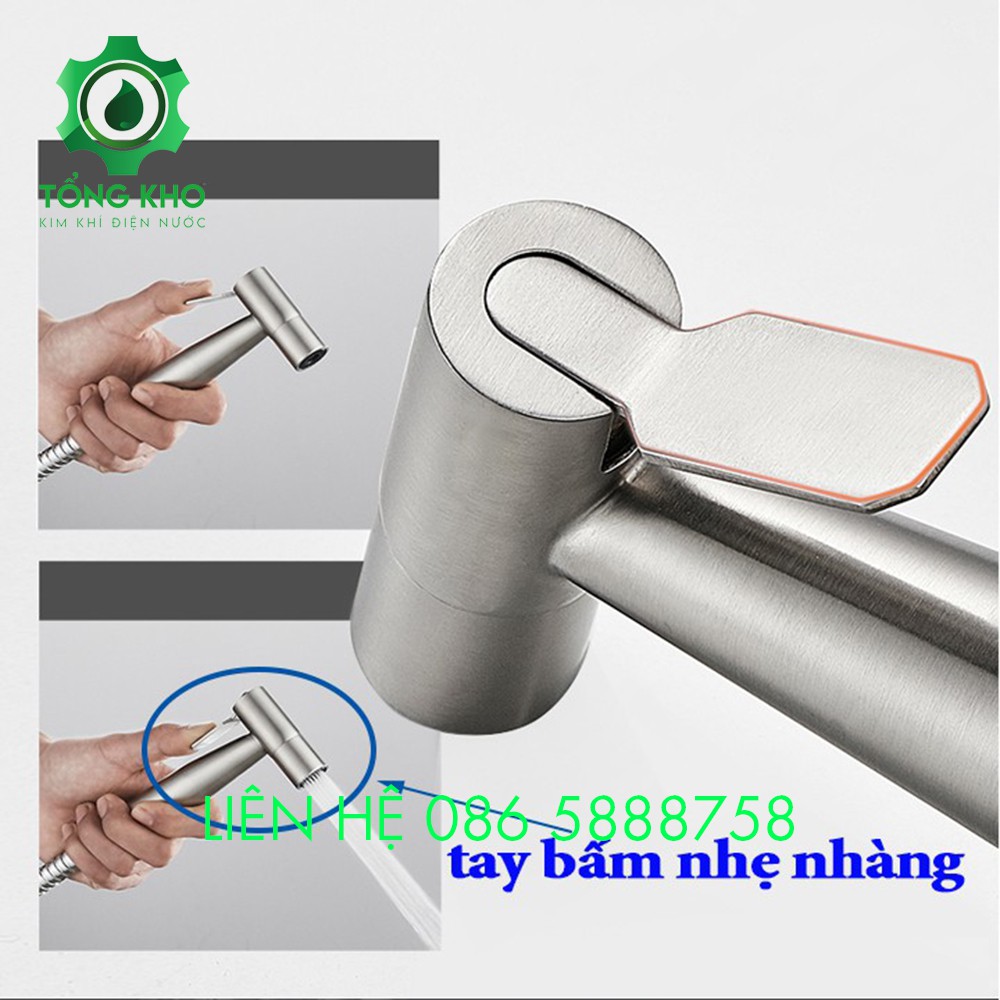 Bộ vòi xịt vệ sinh Inox - Tổng kho kim khí điện nước