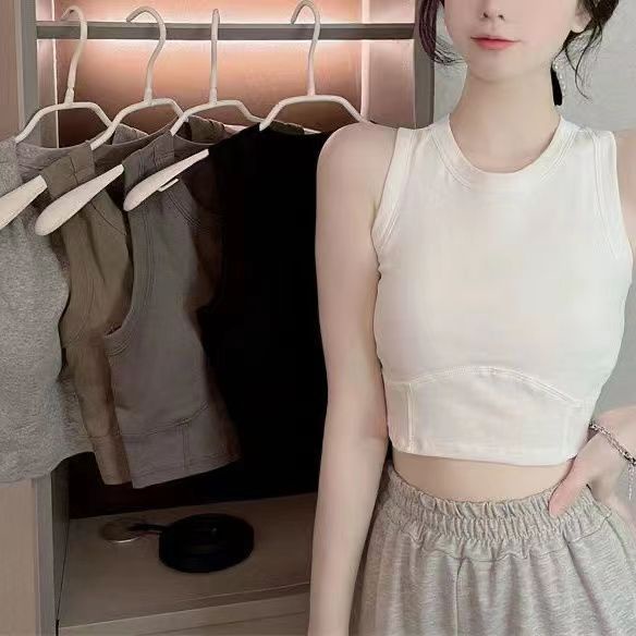 Áo Không Tay Không Gọng Ôm Dáng Màu Sắc Trơn Thời Trang Mùa Hè Hàn Quốc 19545