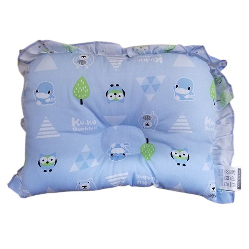 Gối nằm cho bé tránh méo đầu, ngủ ngon (48x34cm) KUKU KU4009 chất liệu vải cotton và bông cao cấp