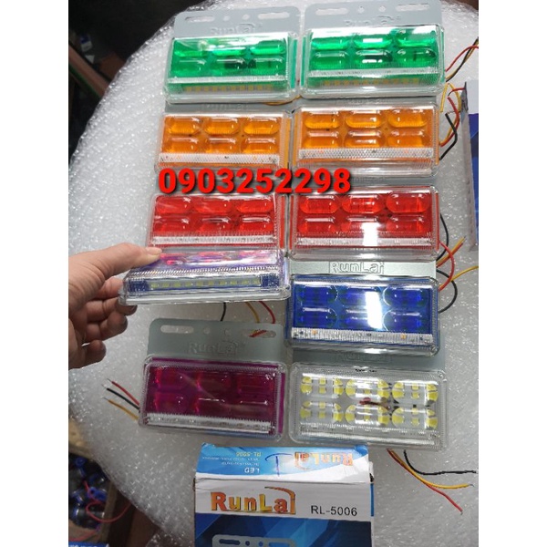 đèn sườn xe tải, đèn led sườn 12v 24v các màu siêu sáng ,siêu bền 5006 runlai loại 1