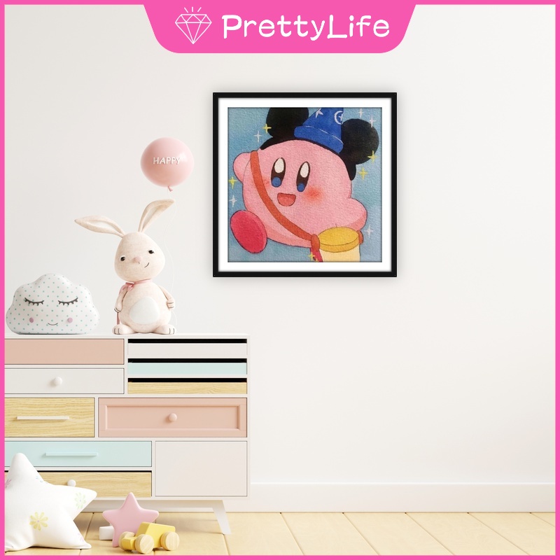 Bộ Tranh Đính Đá Tự Làm 30x0cm Hình Ngôi Sao Kirby Cho Bé