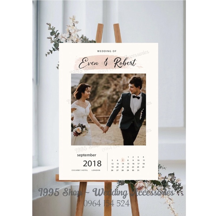 Bảng tên cưới để cổng, bảng welcome đón khách