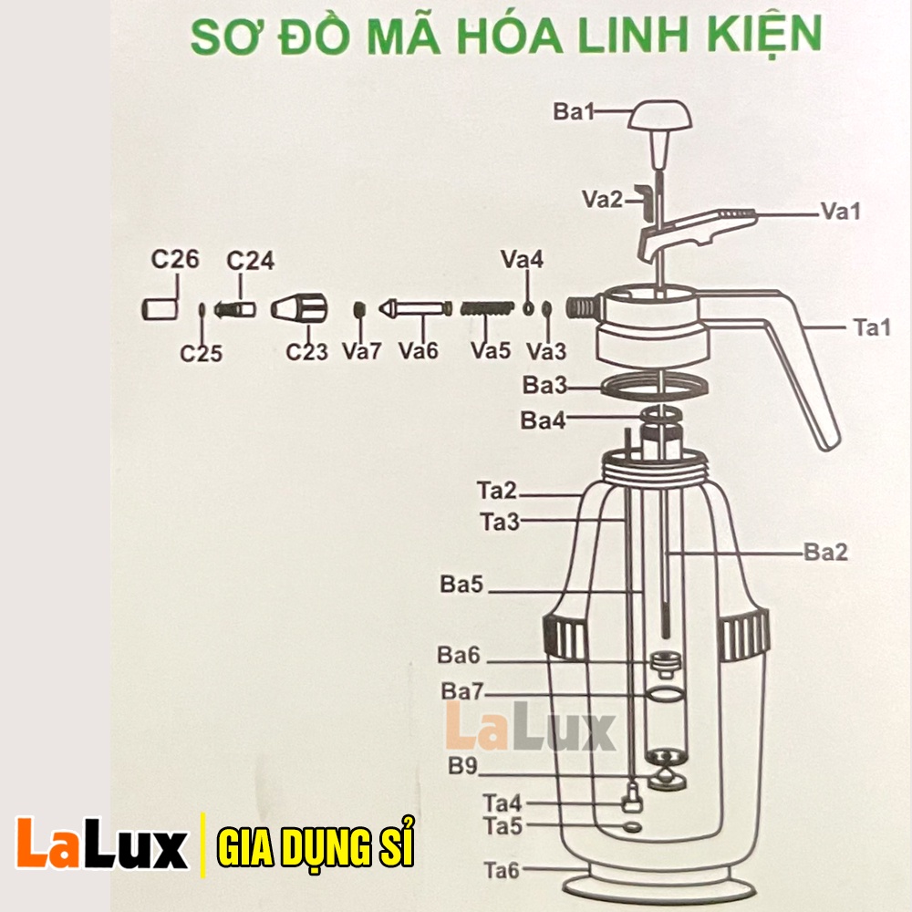 Bình Xịt Tưới Cây DUDACO CHÍNH HÃNG 2L 1L 750ML 500ML - Bình Xịt Phun Sương Xịt Khử Khuẩn, Phun th uốc Sâu - LALUX