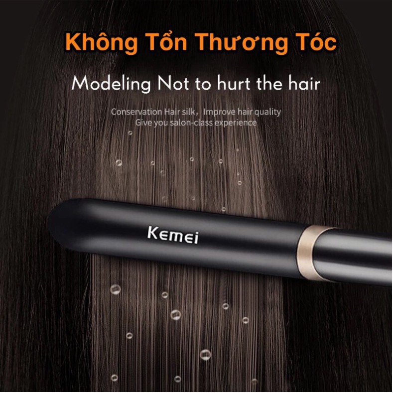 Máy Uốn Duỗi Tóc 2 in 1 Kemei 2219 Cao Cấp Chính Hãng Bảo Hành 6 Tháng, Dụng Cụ Làm Tóc Đẹp Đa Năng Tại Nhà