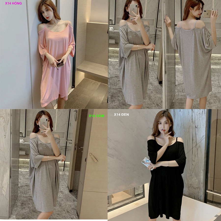 [Bán Chạy] Váy Đầm Nữ Lụa Thoáng Mát Tôn Dáng  X14