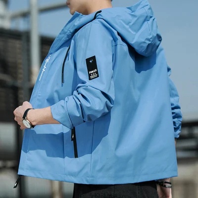 Áo khoác gió mỏng có mũ trùm đầu dáng rộng chắn gió thời trang thu đông dành cho nam